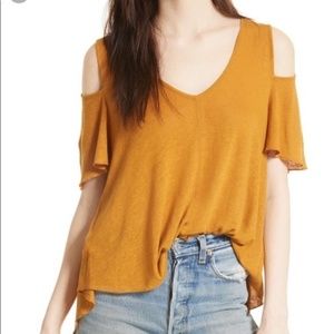 Free People Bittersweet Cold Shoulder Top Size S